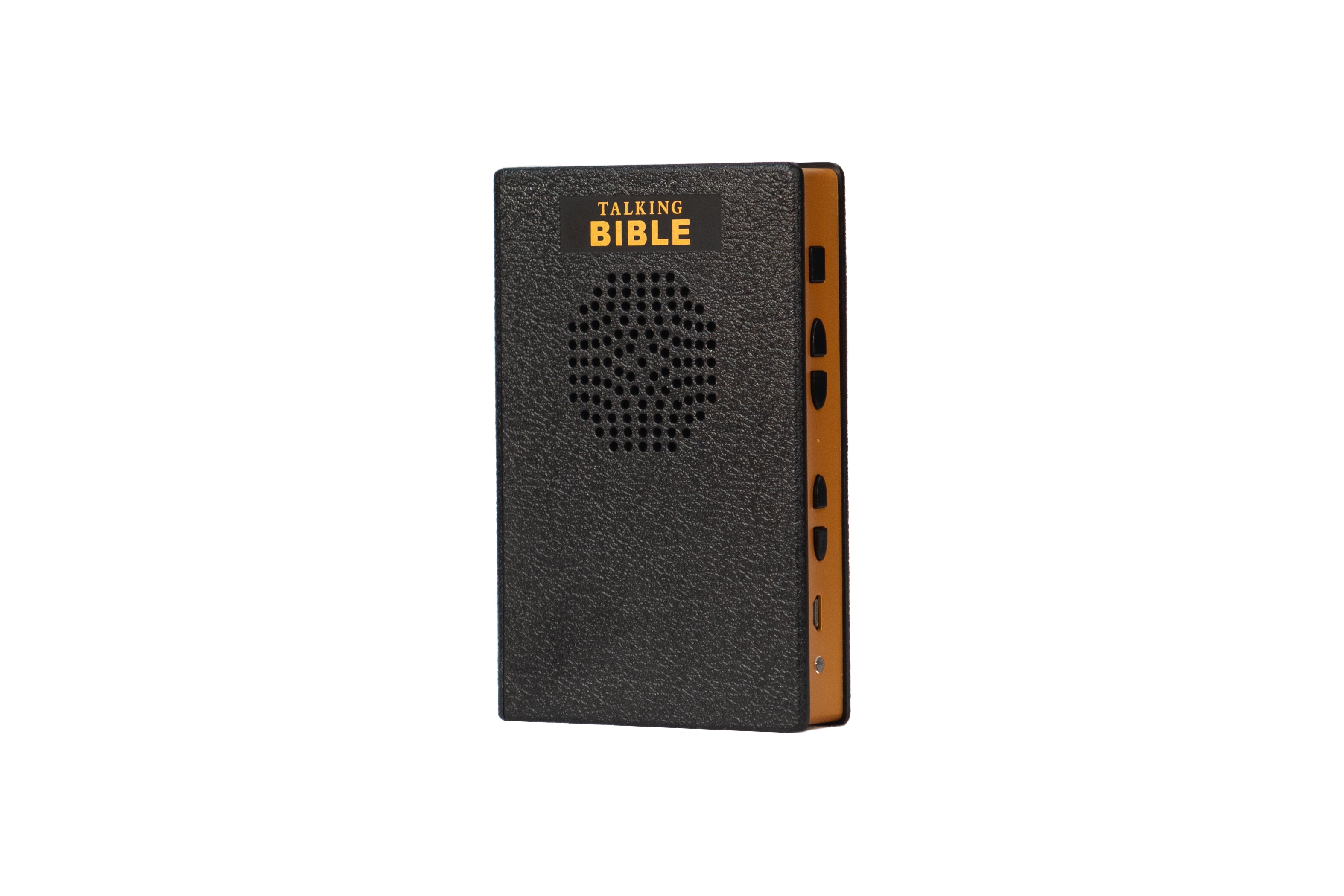 The Talking Bible is made of grippable plastic